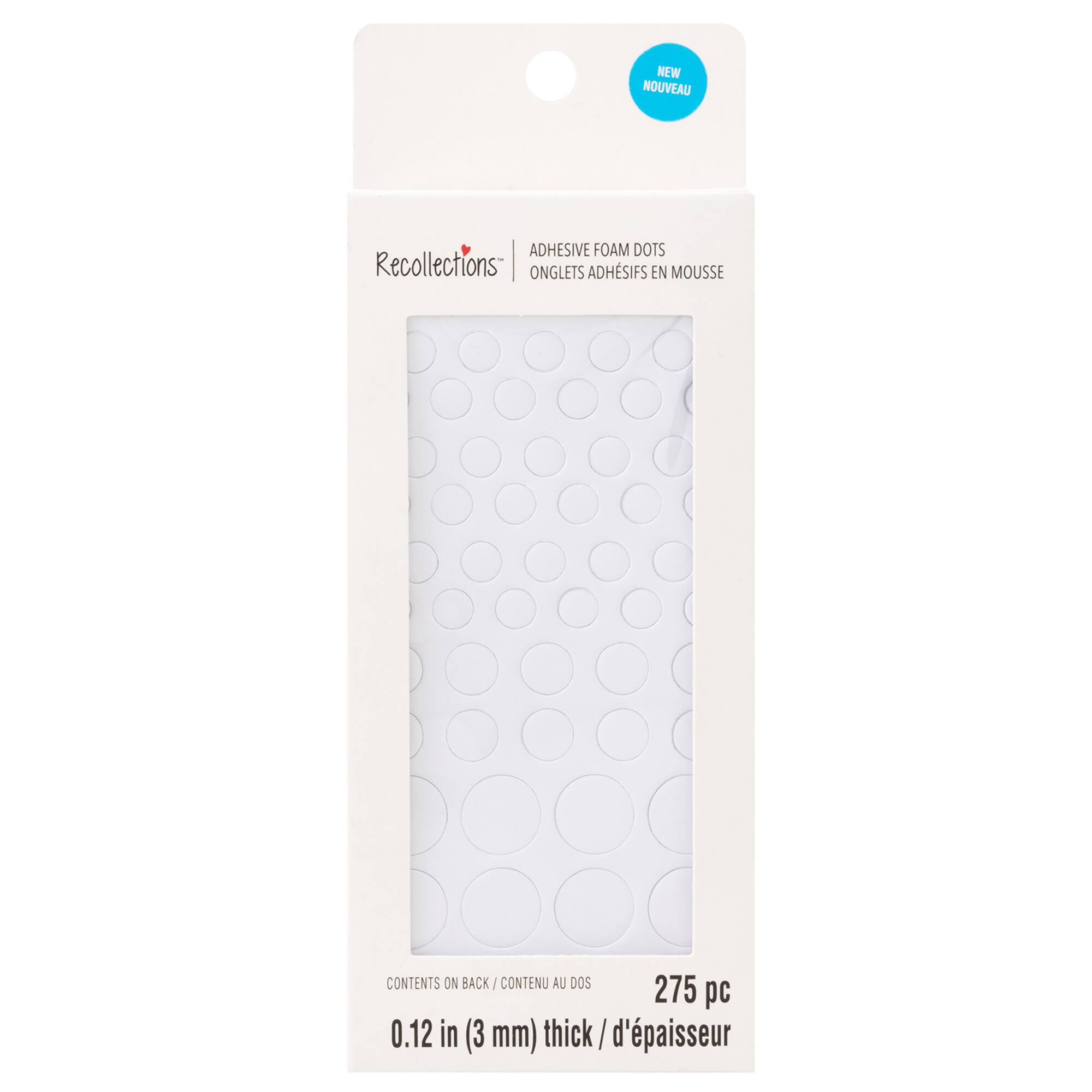 12 Packs: 275 ct. (3,300 total) 3mm Thick Adhesive Foam Dots by Recollections™